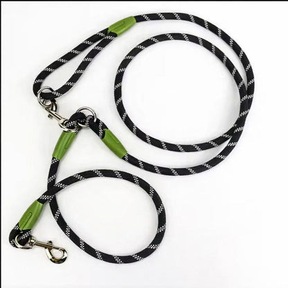 Reflective Hands-Free Nylon Dog Leash – Adjustable, Durable & Safe for Running and Walking