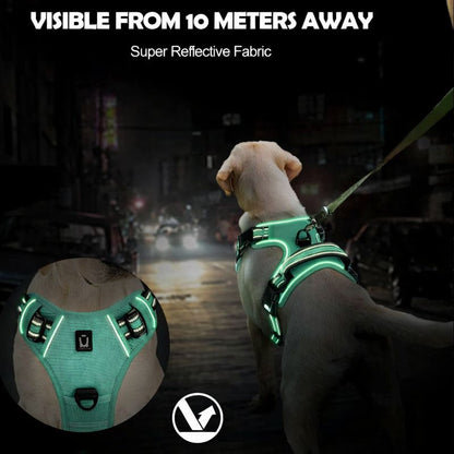 Adjustable Soft Padded No-Pull Dog Harness with Control Handle
