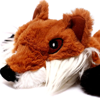 Durable Stuffingless Plush Dog Toy with Squeakers and Crinkle Sound