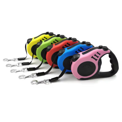 Retractable Dog Leash - 3 Meters and 5 Meters Automatic Flexible Traction Rope for Small, Medium, and Large Dogs