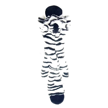 Durable Stuffingless Plush Dog Toy with Squeakers and Crinkle Sound